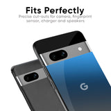 Blue Grey Ombre Glass Case for Google Pixel 6a