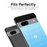 Wavy Blue Pattern Glass Case for Google Pixel 6a
