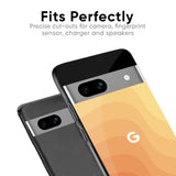 Orange Curve Pattern Glass Case for Google Pixel 6a