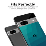 Green Triangle Pattern Glass Case for Google Pixel 8