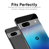 Blue Rhombus Pattern Glass Case for Google Pixel 8