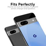 Vibrant Blue Texture Glass Case for Google Pixel 6a