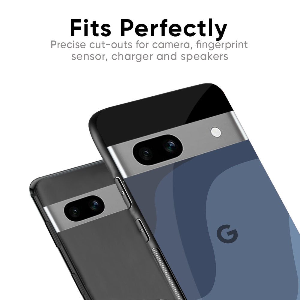 Navy Blue Ombre Glass Case for Google Pixel 6a