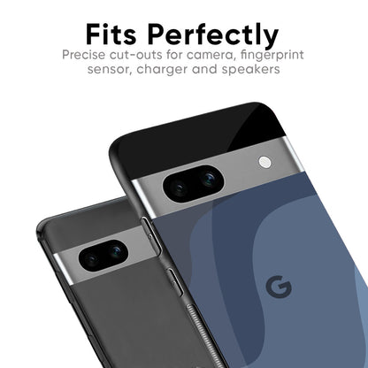 Navy Blue Ombre Glass Case for Google Pixel 7A