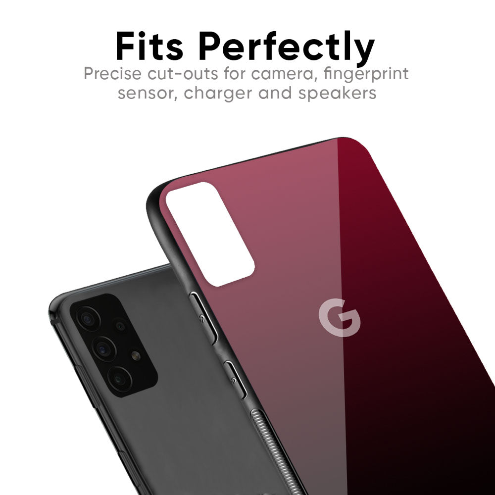 Wine Red Glass Case For Google Pixel 7A