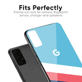 Pink & White Stripes Glass Case For Google Pixel 7A