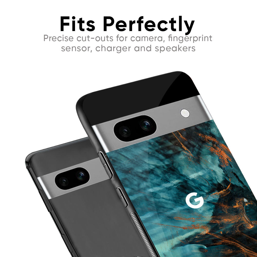 Golden Splash Glass Case for Google Pixel 8 Pro
