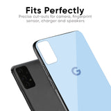 Pastel Sky Blue Glass Case for Google Pixel 6a