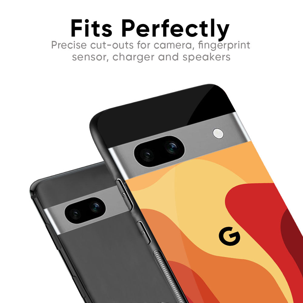 Magma Color Pattern Glass Case for Google Pixel 7A