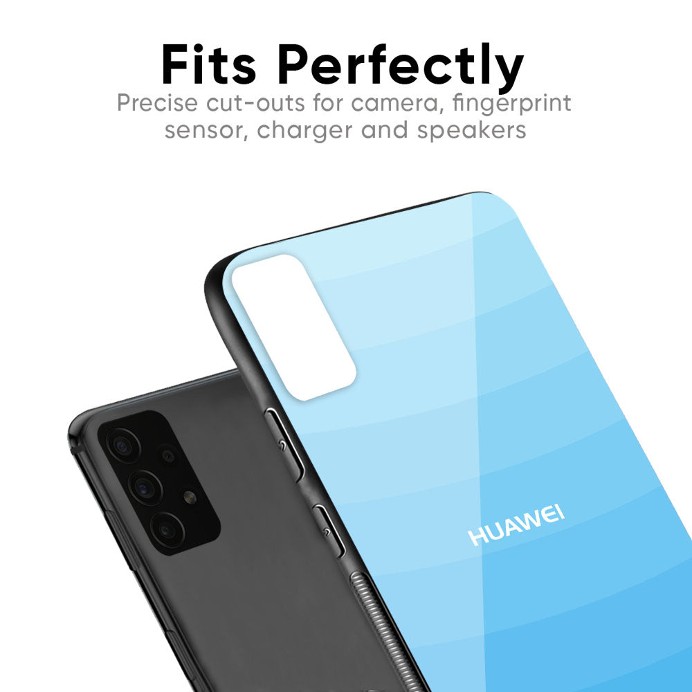 Wavy Blue Pattern Glass Case for Huawei P30 Pro