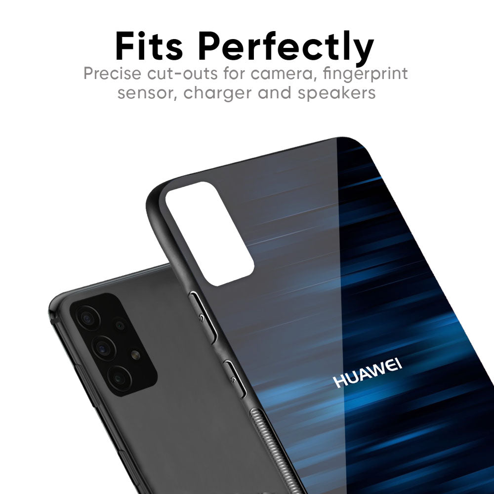 Blue Rough Abstract Glass Case for Huawei P30 Pro