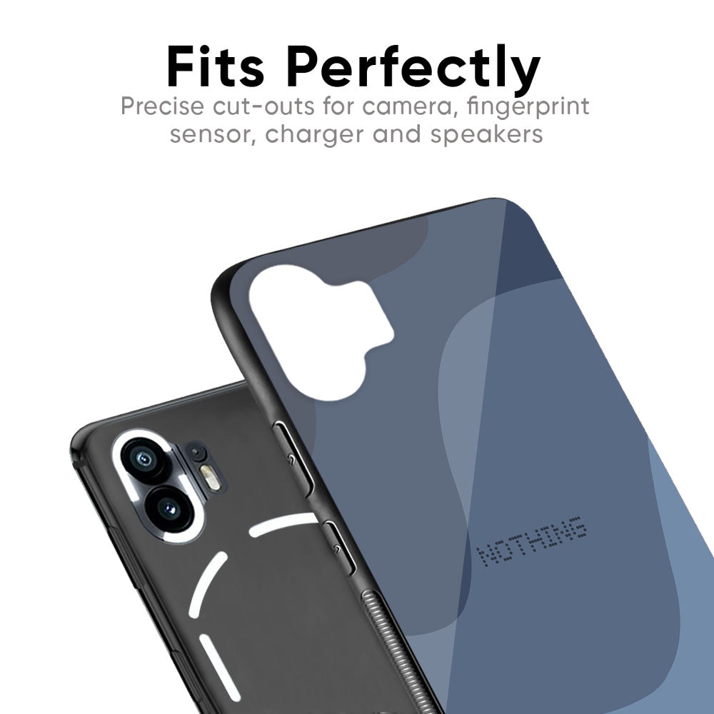Navy Blue Ombre Glass Case for Nothing Phone 1