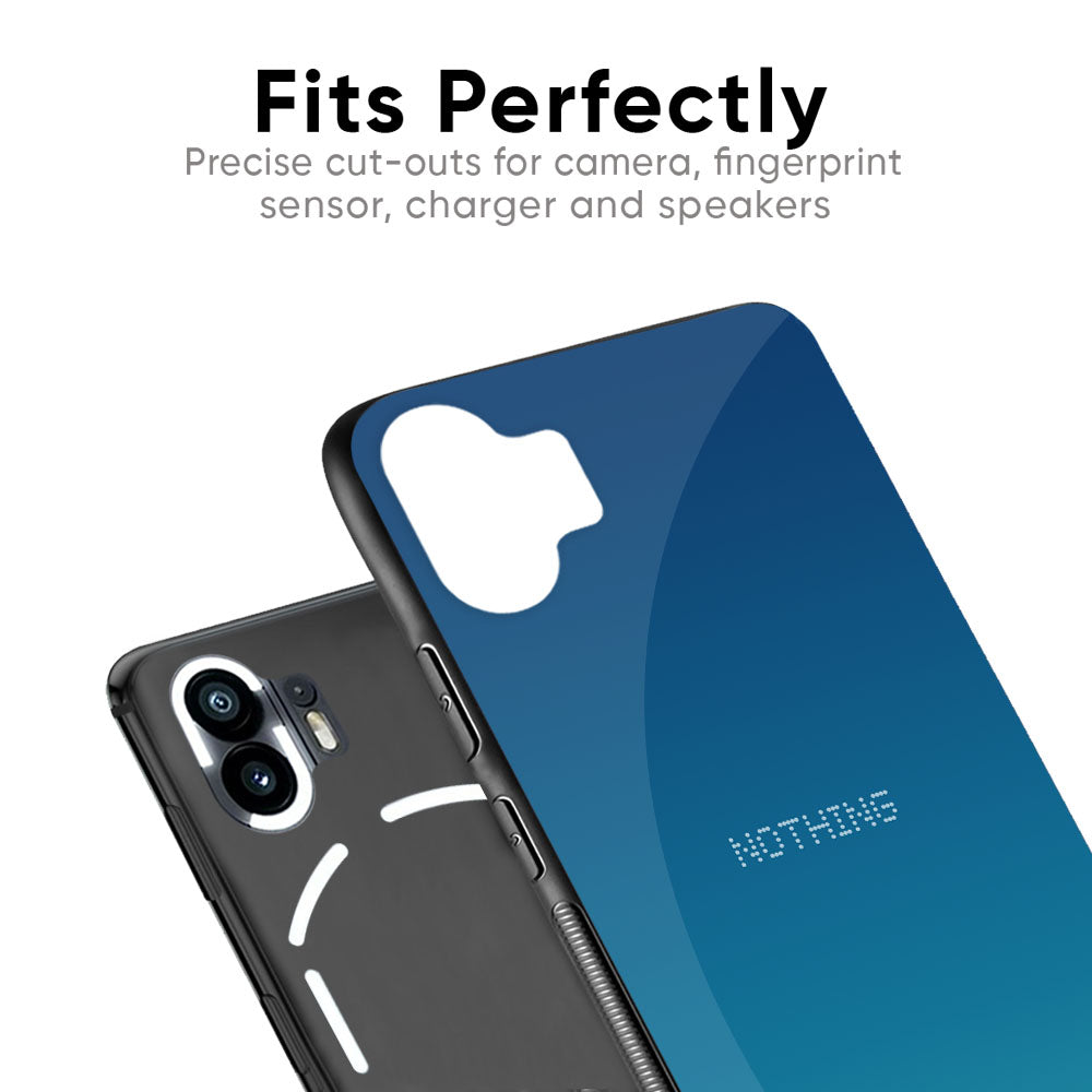 Celestial Blue Glass Case For Nothing Phone 2
