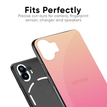 Pastel Pink Gradient Glass Case For Nothing Phone 2
