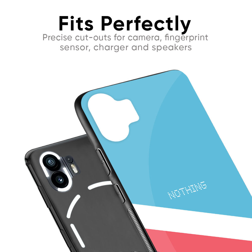 Pink & White Stripes Glass Case For Nothing Phone 2