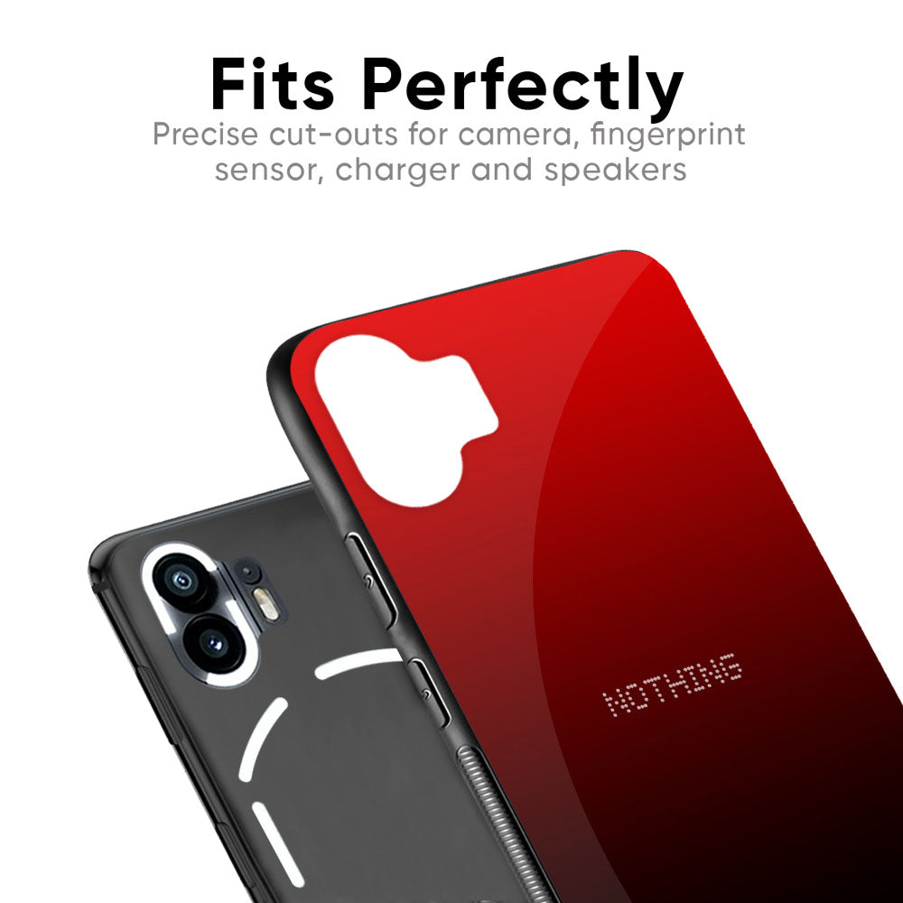Maroon Faded Glass Case for Nothing Phone 2