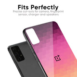 Geometric Pink Diamond Glass Case for OnePlus 7