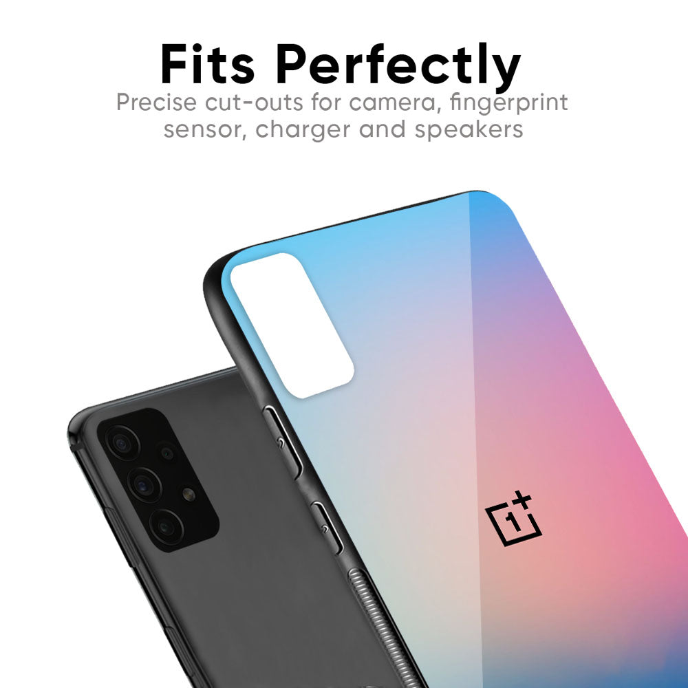 Blue & Pink Ombre Glass case for OnePlus 7