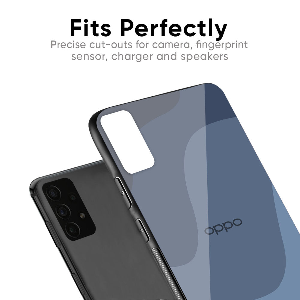 Navy Blue Ombre Glass Case for Oppo F11 Pro
