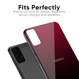Wine Red Glass Case For Oppo F11 Pro