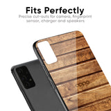 Wooden Planks Glass Case for Oppo F11 Pro