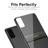 Grey Metallic Glass Case For Poco X2