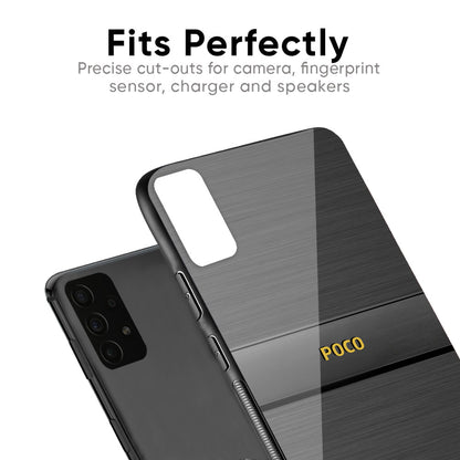 Grey Metallic Glass Case For Poco M2 Pro