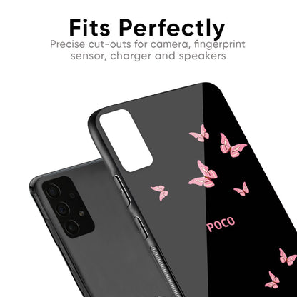 Fly Butterfly Glass Case for Poco X2