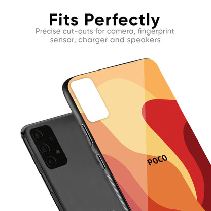 Magma Color Pattern Glass Case for Poco X2