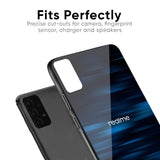 Blue Rough Abstract Glass Case for Realme 3 Pro