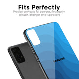 Blue Wave Abstract Glass Case for Samsung Galaxy A50s