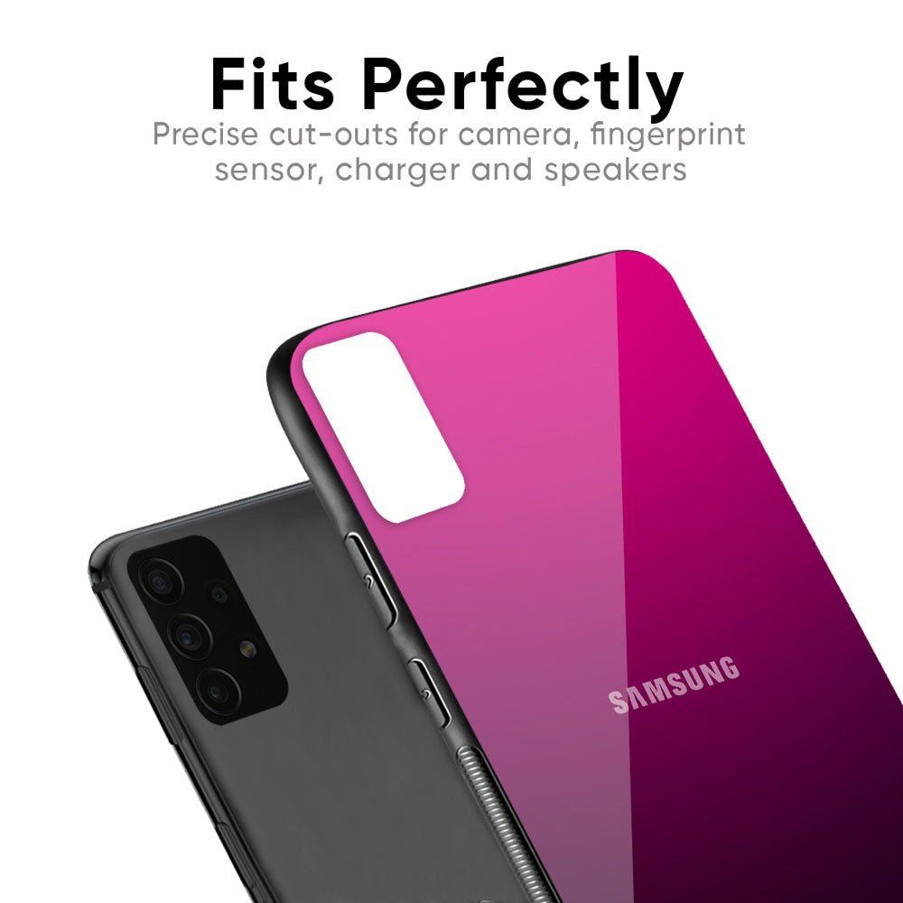Purple Ombre Pattern Glass Case for Samsung Galaxy F41