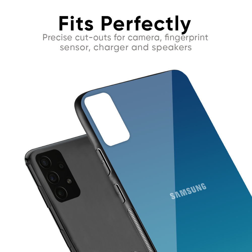 Celestial Blue Glass Case For Samsung Galaxy F41