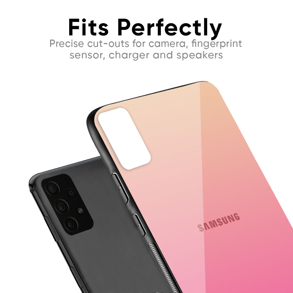Pastel Pink Gradient Glass Case For Samsung Galaxy F41