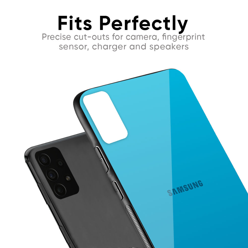 Blue Aqua Glass Case for Samsung Galaxy F41
