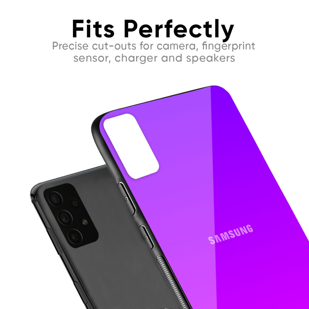 Purple Pink Glass Case for Samsung Galaxy F41