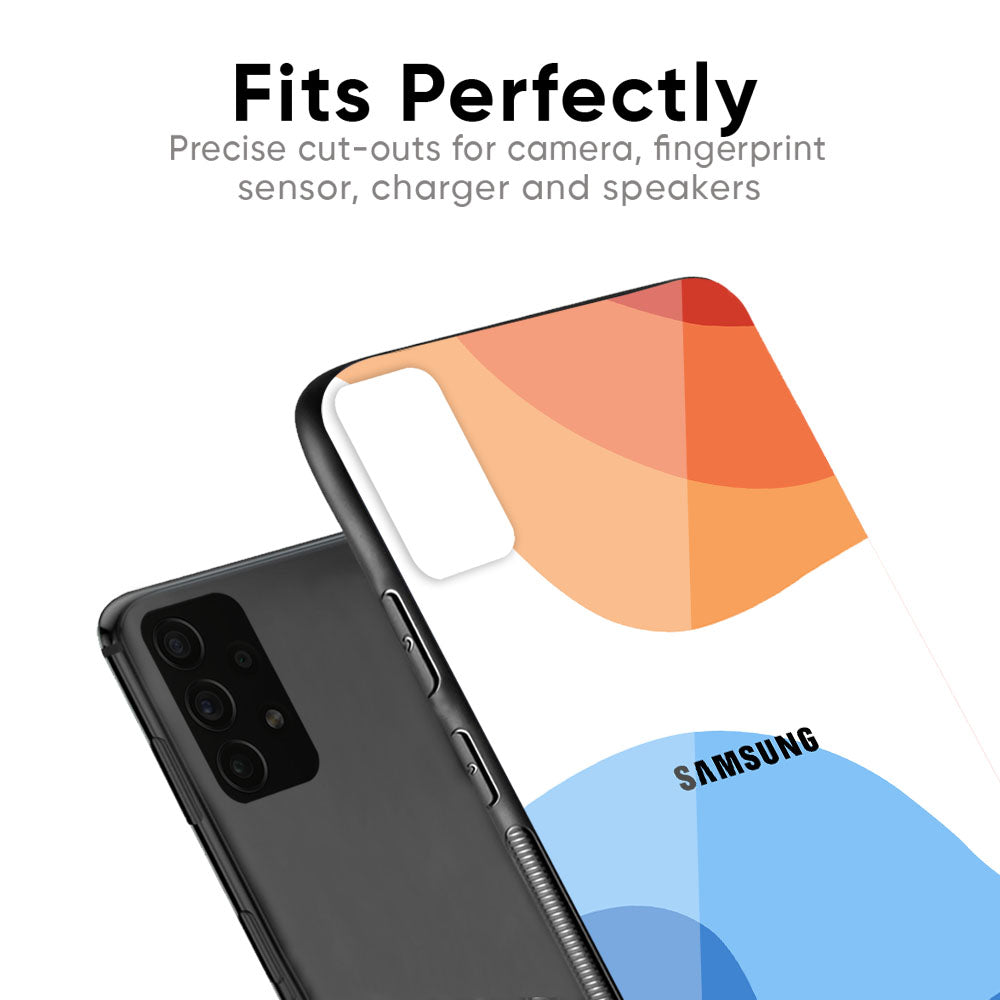 Wavy Color Pattern Glass Case for Samsung Galaxy F41