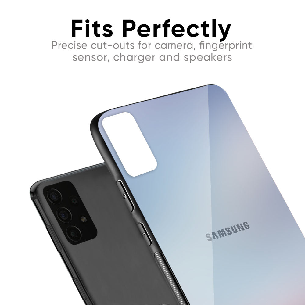 Light Sky Texture Glass Case for Samsung Galaxy F41