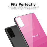Pink Ribbon Caddy Glass Case for Vivo V15 Pro