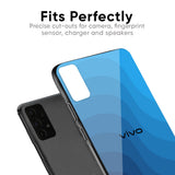 Blue Wave Abstract Glass Case for Vivo V15 Pro