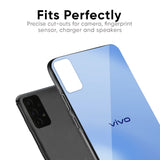 Vibrant Blue Texture Glass Case for Vivo V17