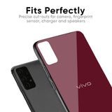 Classic Burgundy Glass Case for Vivo V15 Pro