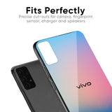Blue & Pink Ombre Glass case for Vivo V15 Pro