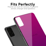 Magenta Gradient Glass Case For Vivo Z1 Pro