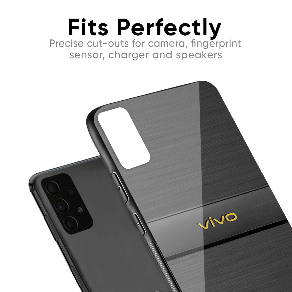 Grey Metallic Glass Case For Vivo V17 Pro