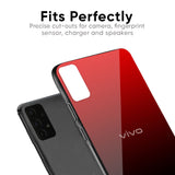 Maroon Faded Glass Case for Vivo V17 Pro