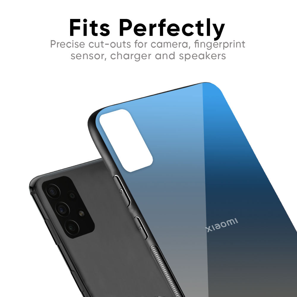 Blue Grey Ombre Glass Case for Xiaomi Mi A3