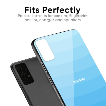 Wavy Blue Pattern Glass Case for Xiaomi Mi A3
