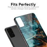 Golden Splash Glass Case for Xiaomi Redmi Note 9 Pro