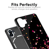 Heart Rain Fall Glass Case For Nothing Phone 2
